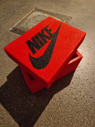 gift box shoe nike by wickieprints art models container 3d print model - Mito3D