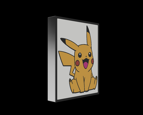 pikachu lightbox by ricardorodrigues art 2d pokemon picachu light 3d print model - Mito3D