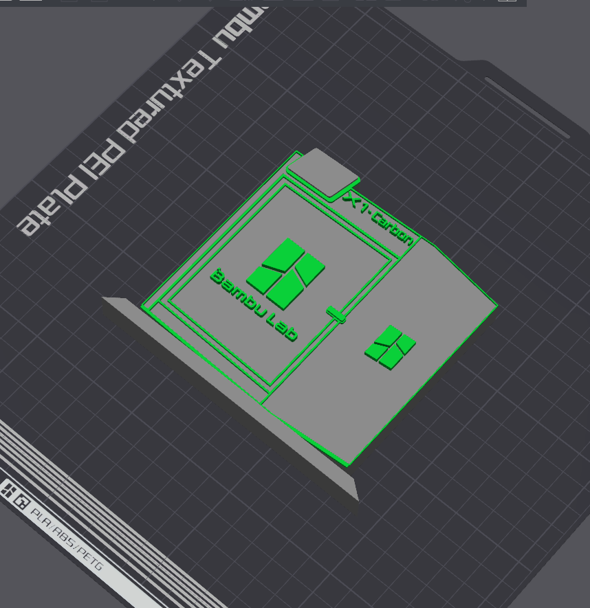 bambulab x1c logotipo tabela ficar pé by 5kyrunn3r arte sinais logotipos bambu laboratório x1 carbono impressora placa ams pronto sozinho impressão in colocar p1s p1p 3D print model - Mito3D