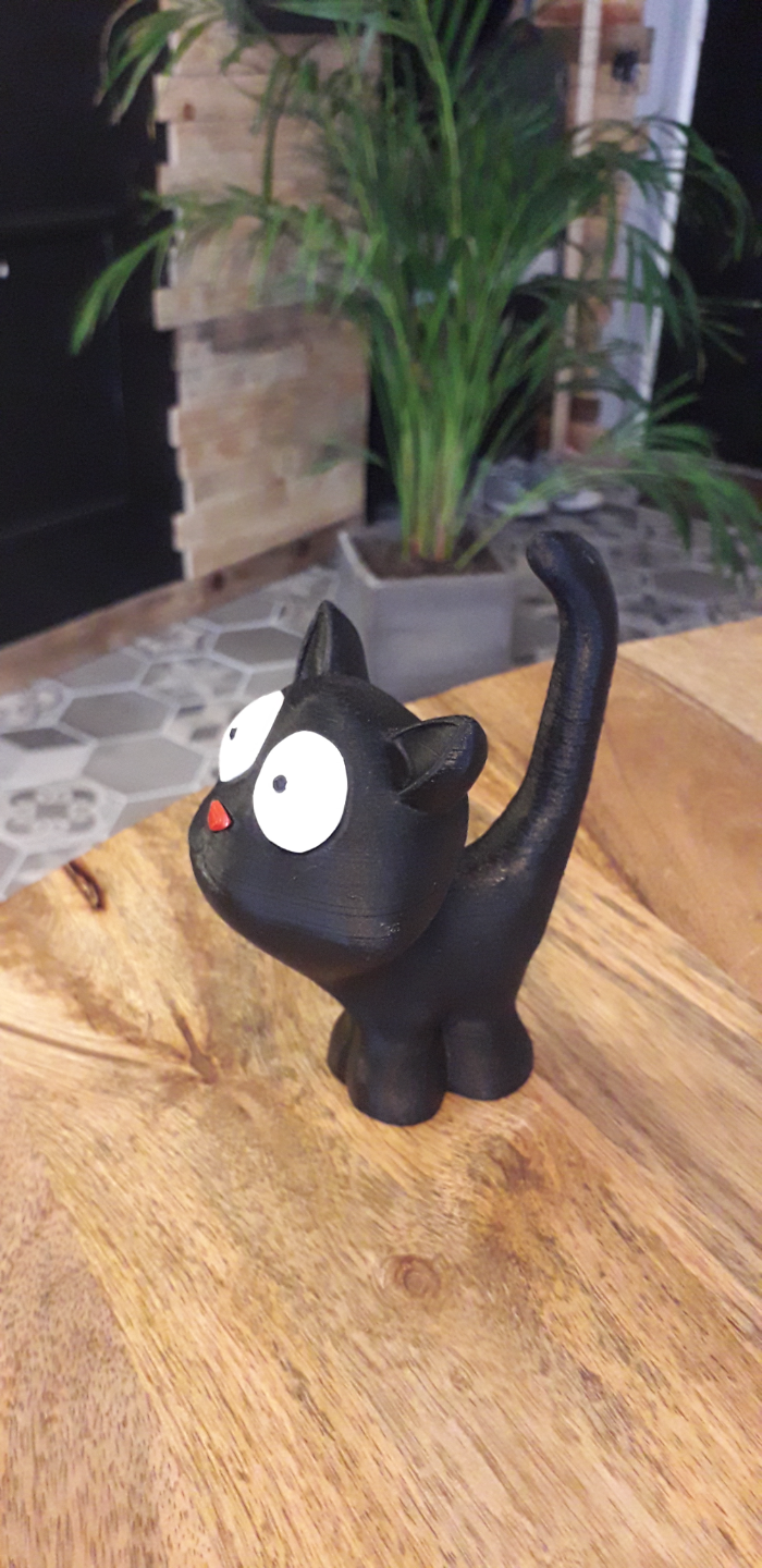 tiffany cat remixed by piersonnico toys & games characters cute cuteanimal figurine decoration pet chat noir mignon 3D print model - Mito3D