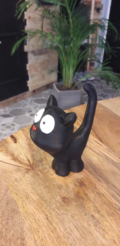 tiffany chat remixé by piersonnico jouets jeux personnages mignonne mignonanimal figurine décoration animal compagnie bavarder noir mignon 3d print model - Mito3D