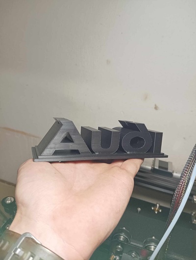 audi logotipo by okurkovymaslo brinquedos jogos personagens 3d audilogo a3 3d print model - Mito3D