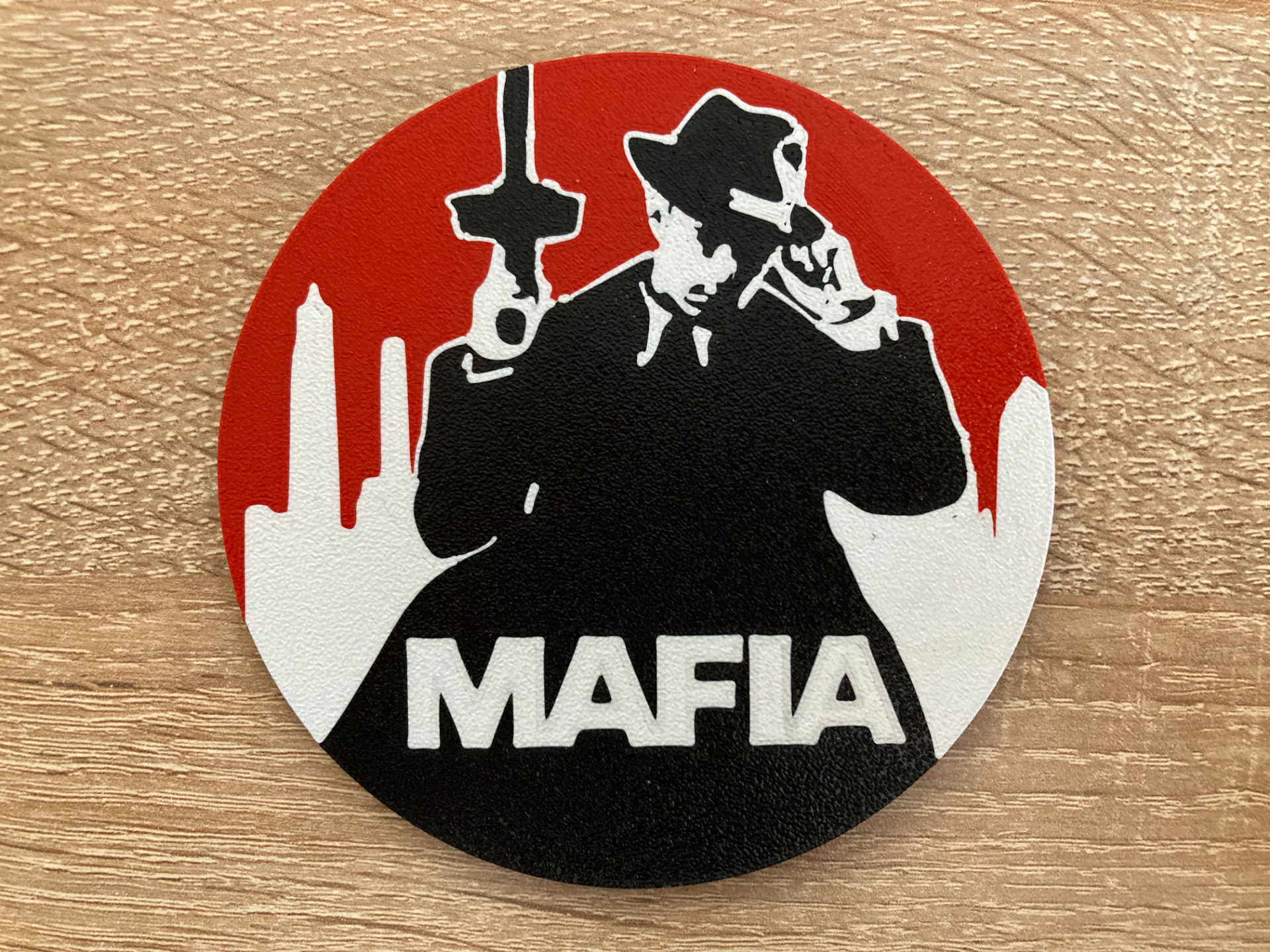 mafia refaire coaster by yakubhroch art panneaux logos 3D print model - Mito3D