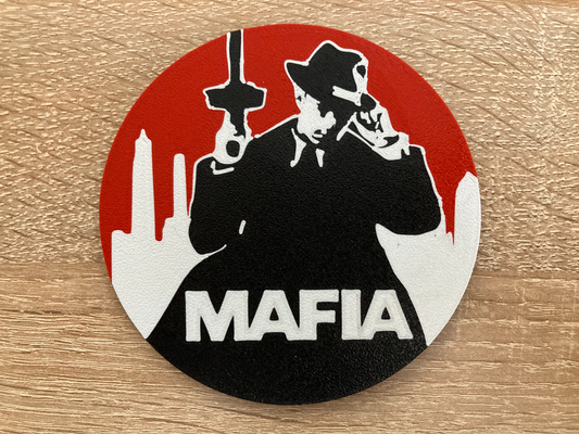 mafia refaire coaster by yakubhroch art panneaux logos 3d print model - Mito3D