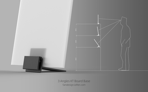 3 angles kt planche base by wuguigui art modèles exposition tableau bord 3d print model - Mito3D
