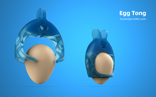 ovo língua by wuguigui casa modelos ovos prova calor pinças 3d print model - Mito3D