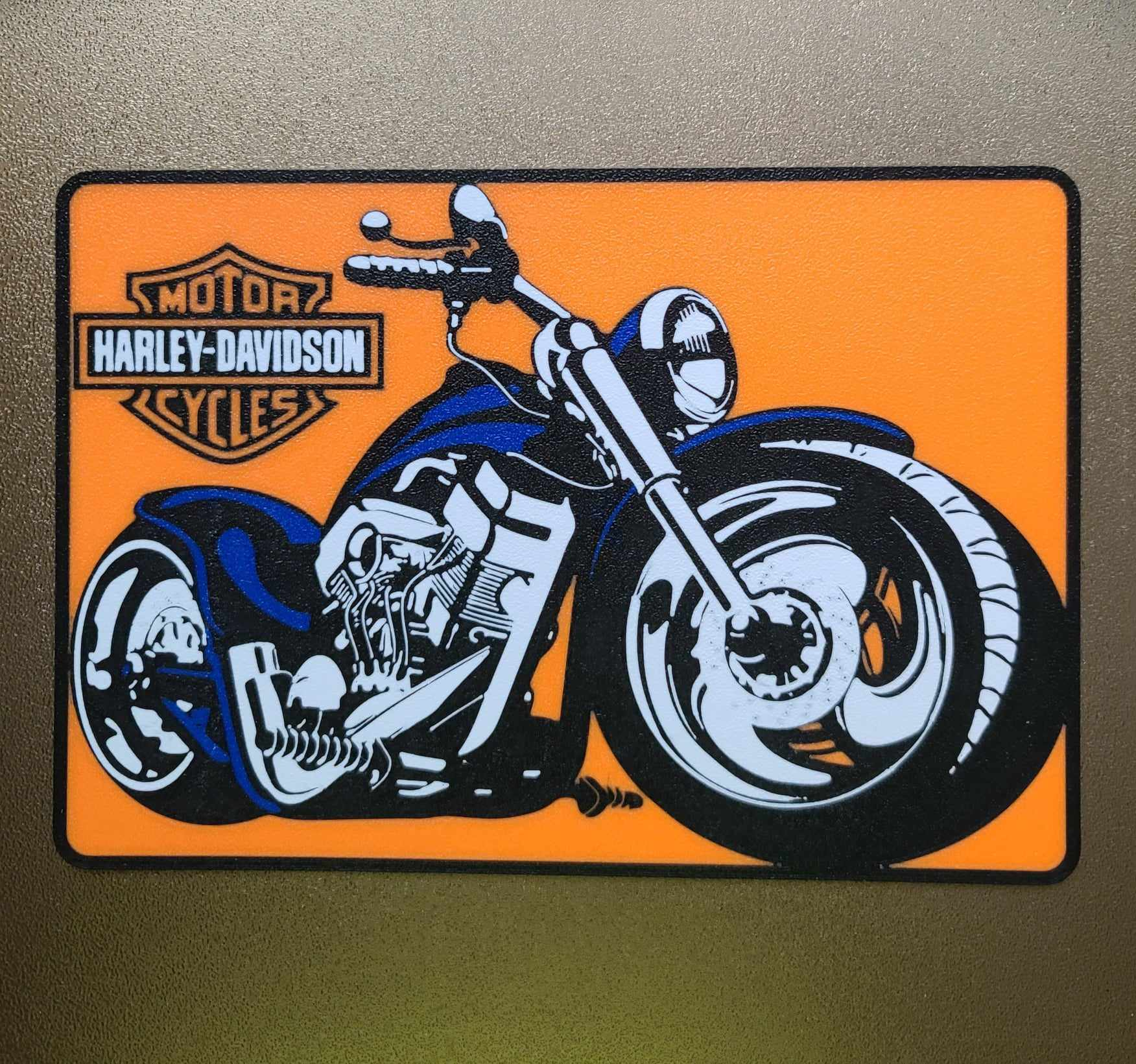 2d harley davidson personalizadas placa by wizard7741 arte motocicleta 3D print model - Mito3D