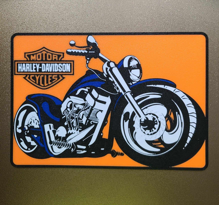 2d harley davidson personalizado firmar by wizard7741 arte motocicleta 3d print model - Mito3D