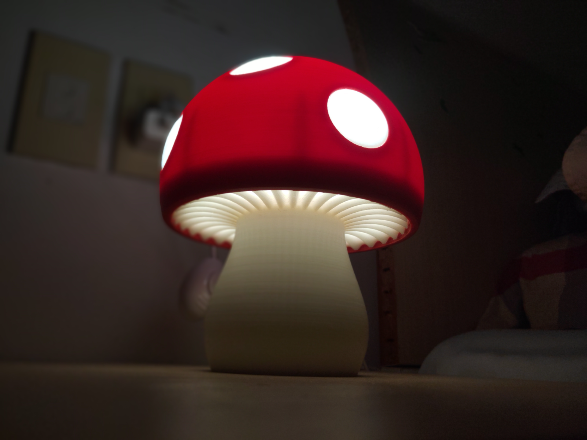 pilz lampe by wuguigui haushalt dekor led licht mario nachtlicht super bros 3D print model - Mito3D