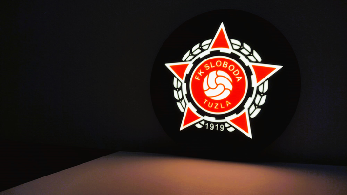 fk sloboda lamp by besla tzg household decor soccer fc tuzla bosnia bih 3d print model - Mito3D