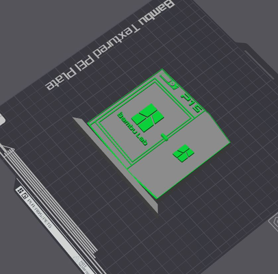 bambulab p1s logotipo tabela ficar pé by 5kyrunn3r arte sinais logotipos impressora p1p placa sozinho impressão in colocar bambu laboratório ams pronto x1c x1 carbono 3d print model - Mito3D