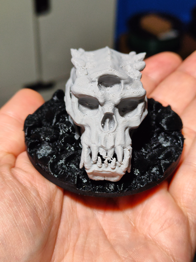 enterré troll crâne skyrim remixé by zetta art miniatures créatures sol morte créature ams multicolore 3d print model - Mito3D