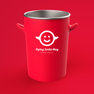 flying smile 12 by wuguigui household house models coffeemug cup cupholder mythicmugs sleeve 3d print model - Mito3D