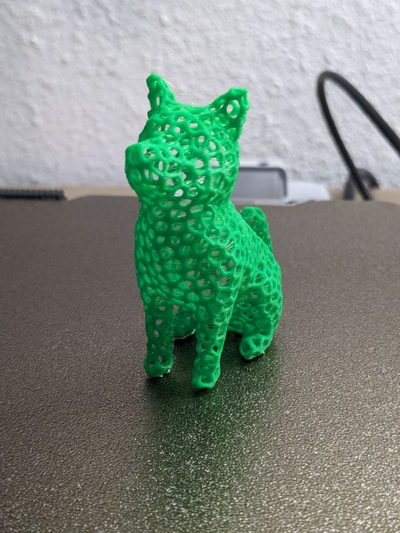 voronoi poly dog remixed by lion7718 art models animal voronoidog lowpoly 3d print model - Mito3D