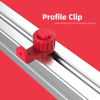 profilo clip by wugui utensili in alluminio cableclip portacavi cameramount titolare supporto montare profilemount 3d print model - Mito3D