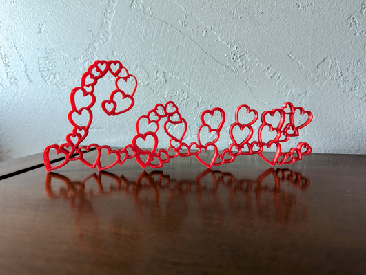 love sign by e3p designs household decor heart valentines day 3d print model - Mito3D