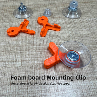 foam board mounting clip by wuguigui household office foamboard glass mount wallmount 3d print model - Mito3D
