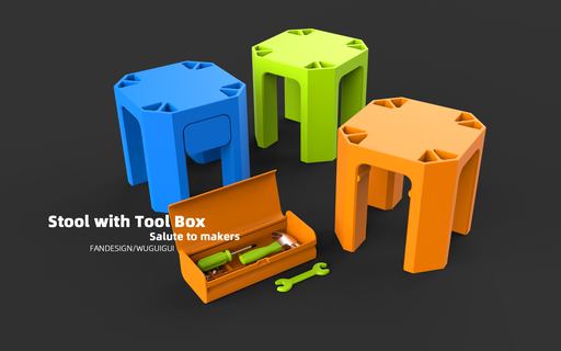 tabouret boîte outils by wuguigui 3dprintertoolbox outil 3d print model - Mito3D