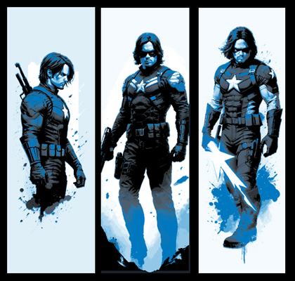 fan arte impostato of 3 segnalibri meraviglia inverno soldato film i fumetti by mclanesmemories 2d capitano america bucky barnes comico libro marchio pennarello segnalibro fucina cappelli 3d print model - Mito3D