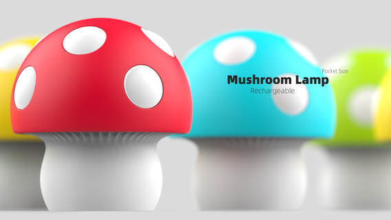 mushroom lamp - pocket size by wuguigui household decor decoration garden led ledlight mariomushroom mushrooms supermario supermariobros 3d print model - Mito3D