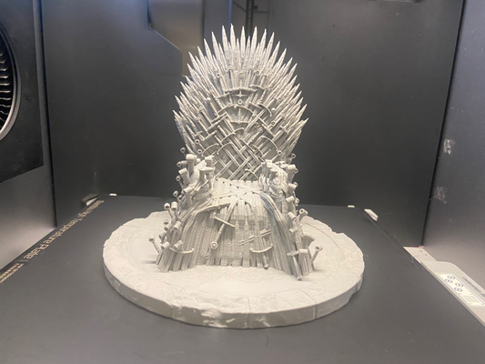 iron throne - no supports remixed by clucky art sculptures ironthrone game of thrones gameofthrones houseofdragon house dragon sword knife 3d print model - Mito3D