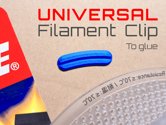 universal filament clip to glue by officina23 3d printer accessories bambu sunlu eryone overture ams esun polyterra polymaker jayo r3d elegoo cardboard 3d print model - Mito3D