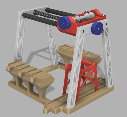 brio steamworks gantry crane wooden railways by drkriegeraus toys & games thomas railway 3d print model - Mito3D