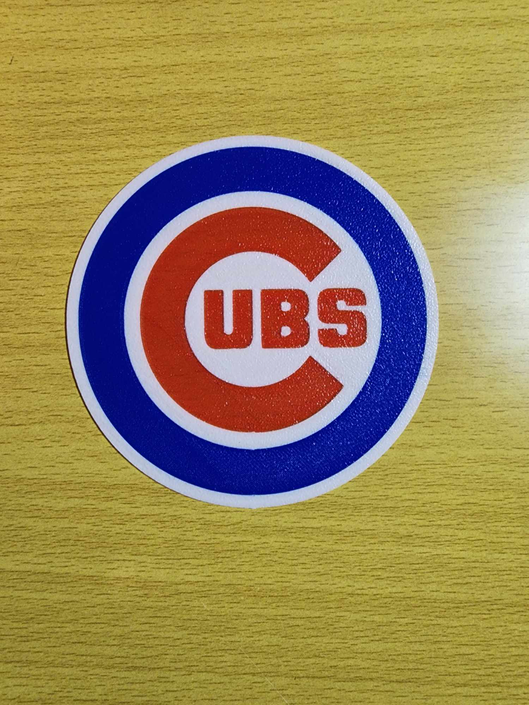 chicago petits coaster ensemble by nouvelles impressions ménage décor mlb base ball chicagocubs rouge bleu blanc sports 3D print model - Mito3D