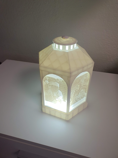 leuchter laterne kerzenkasten by dany112svk haushalt dekor kerze box lithophan 3d print model - Mito3D