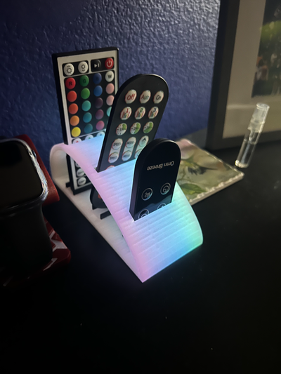 customizable small remote holder leds fans by osprey designs household office caddy control 3d print model - Mito3D