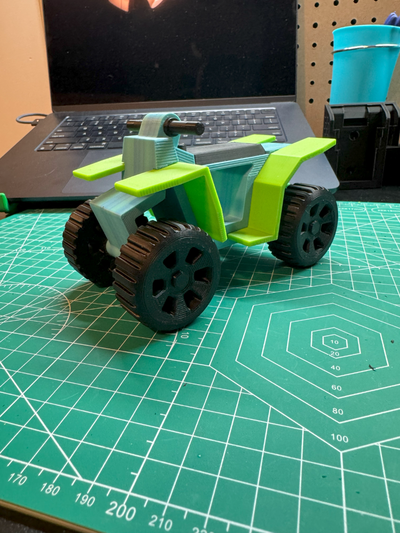 fernseher spielzeug modell by addison fahrbahn kreationen spielzeuge spiele quad 4 wheeler kinder straße schmutz fahrrad rad offroad moto cross supercross motorrad 3d print model - Mito3D