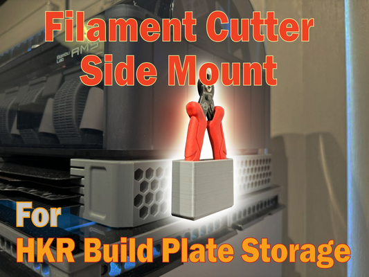 filament cutter holder - build plate storage by hiro koiso racing 3d printer accessories x1c p1p p1s x1e bambu bambulab ams stand rack mount plates riser tool hkr glass stackable organizer scraper glue stick tools 3d print model - Mito3D