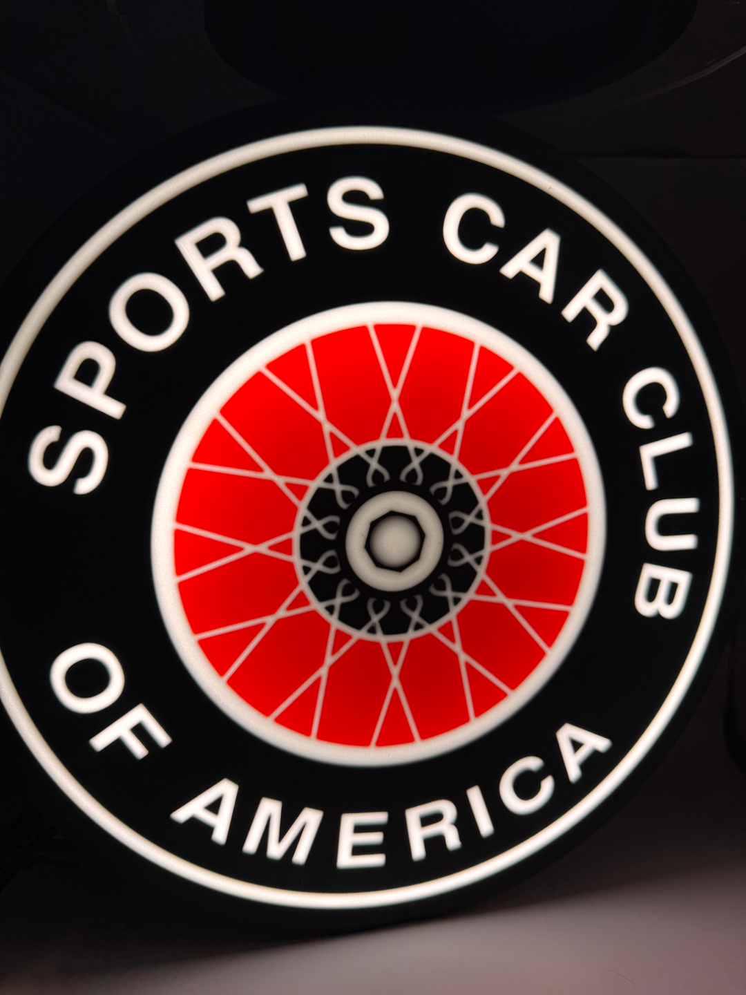 gli sport macchina club of america lightbox by libertà 3d stampe arte segni loghi scca macchine corsa autocross alto prestazione traccia giorno 3D print model - Mito3D