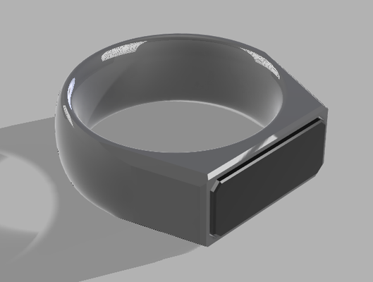 anpassbar signet ring by herr weltweit mode ringe 3d print model - Mito3D