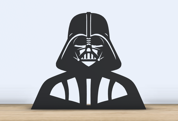 darth vader - 2d silhouette ai generated by jf-699 art 2024 wall star wars characters empire strikes back empirestrikesback light saber death dark force be 3d print model - Mito3D