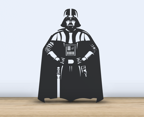 darth vader - 2d art silhouette ai generated by jf-699 star wars characters 2024 wall empire strikes back empirestrikesback vadar office accessories decor desk force be light saber dark disney 3d print model - Mito3D