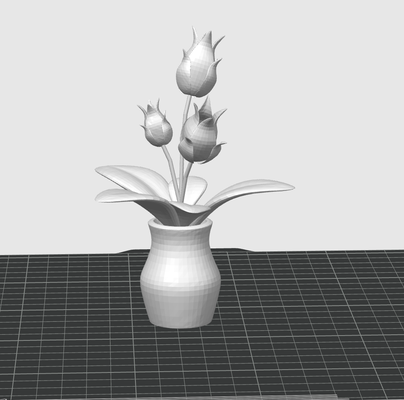 blumen by wenigsten kunst skulpturen vase 3d print model - Mito3D