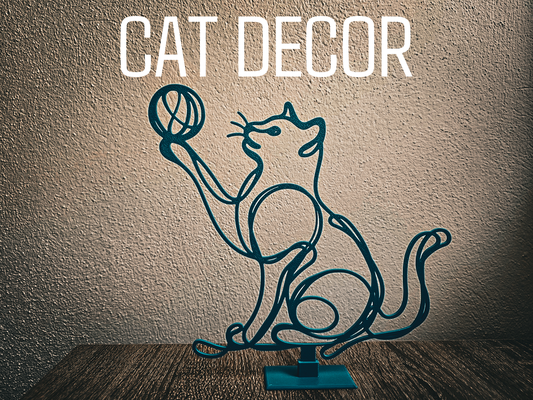 décor chat silhouette by conclusion ménage 2d art catart 3d print model - Mito3D