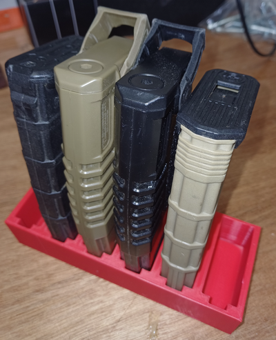 airsoft magazine holder amoeba m4 m16 by fenswork hobby & diy 3d print model - Mito3D