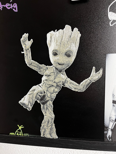 colorato immagine bambino groot by maegu arte 2d fucina cappelli 3d print model - Mito3D