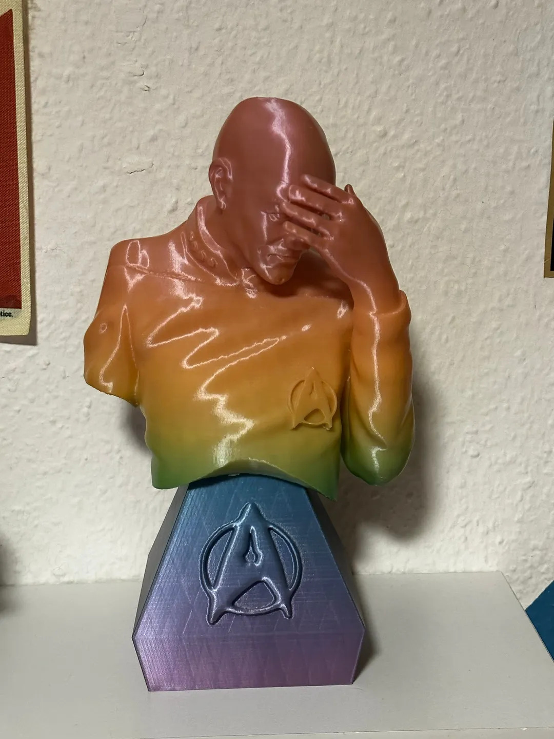 picard by takım tatili sanat heykeller star yürüyüş büst heykel 3D print model - Mito3D