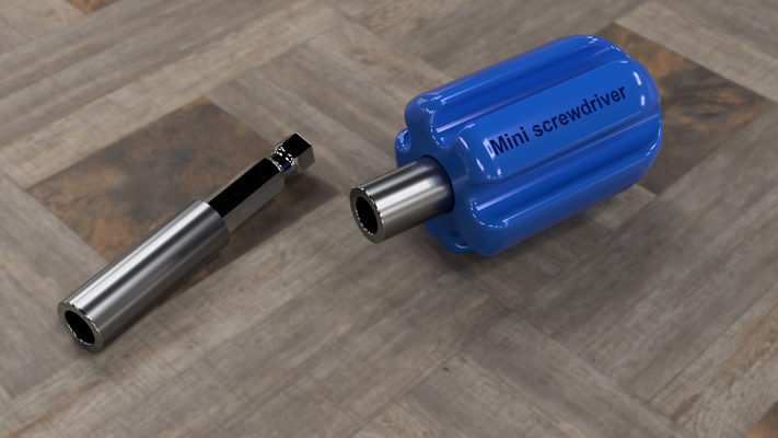 mini screwdriver by robertotestalab3d tools tool bit 3d print model - Mito3D