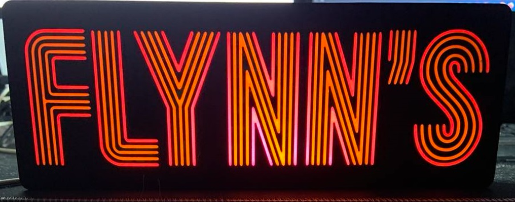 flynn arcade logo lightbox by brentglover1970 arte segni loghi tron 3d print model - Mito3D