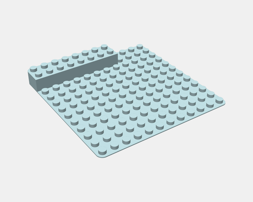 dup lo brick baseplate 12x12 by ukobrick toys & games puzzles base plate toy puzzle 3d print model - Mito3D