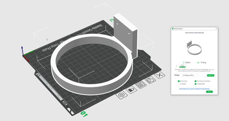 ryobi grinder holder ikea sk dis by andersnsson tools organizers skadis 3d print model - Mito3D