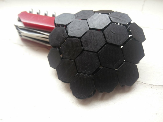 nasa fabric hexagons by keeeal fashion models armor armour chain chainmail flexible space material 3d print model - Mito3D