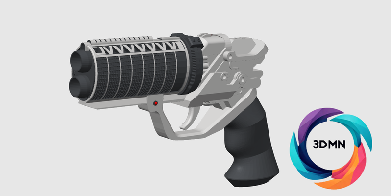 lama corridore 2049 k's blaster remixato by 3dmn oggetti scena cosplay replica arma pistola puntello ams multicolore film k fuoco 3d print model - Mito3D