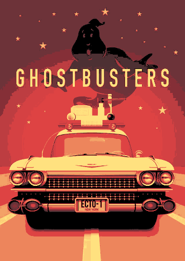 hueforge - ghostbusters by zappelbrox art 2d hue forge ecto-1 3D print model - Mito3D