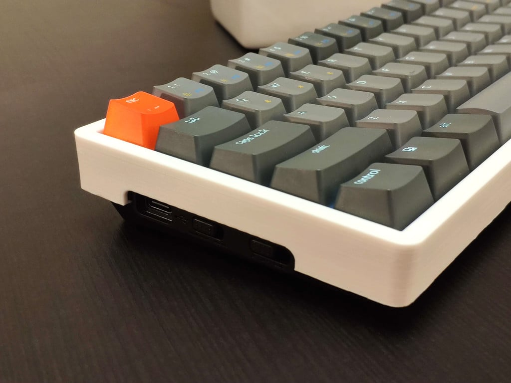 keychron k6 moldura by legal casa escritório caso bainha quadro armação teclado mecânico mod concha protetor 3D print model - Mito3D