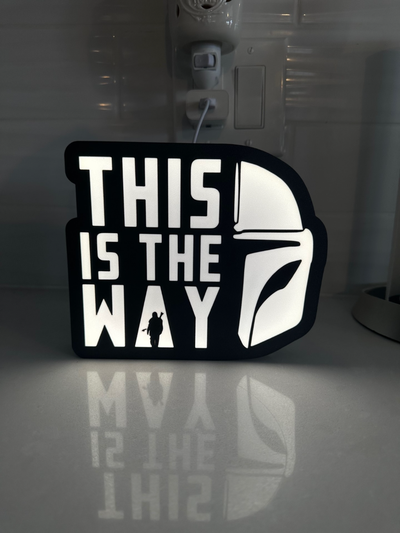 mandalorian is light box by dylanslightboxes hobby & diy electronics led lamp lightbox starwars star wars 3d print model - Mito3D